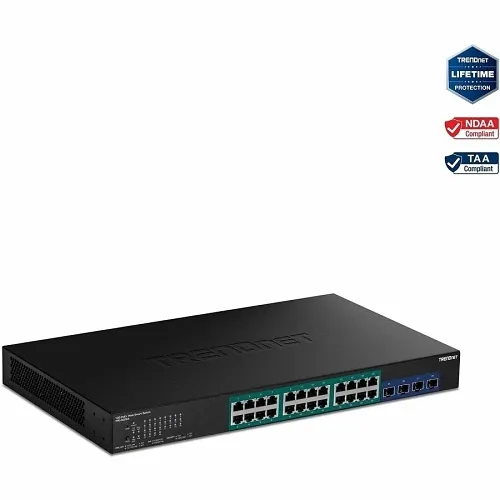 TRENDnet TPE-30284 28-Port Gigabit Web Smart Poe+ Switch with 10g SFP+ Slots