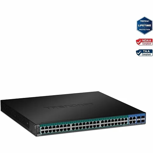 TRENDnet TPE-5240WS 52-Port Gigabit Web Smart PoE+ Switch, 104Gbps