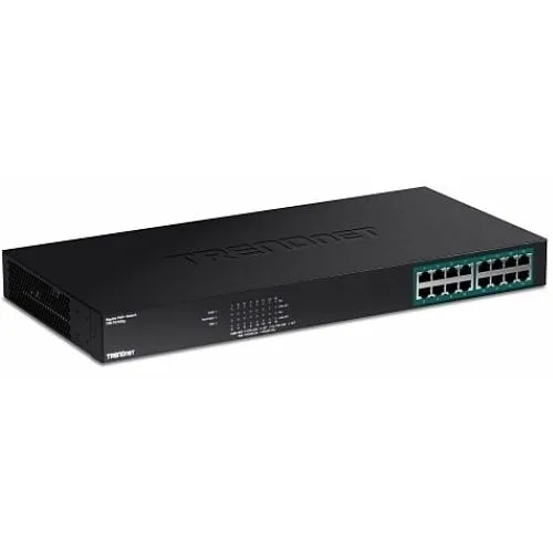 TRENDnet TPE-TG160G 16-Port Gigabit PoE+ Switch, 246W, 32Gbps