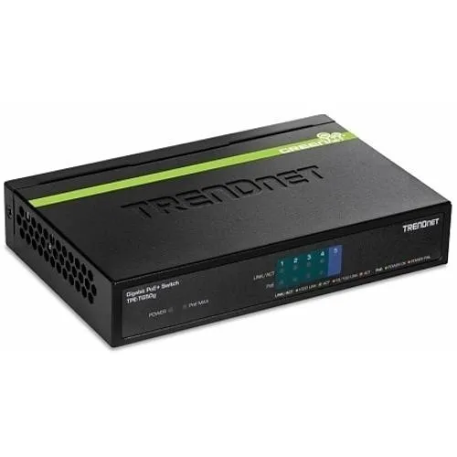 TRENDnet TPE-TG50g 5-Port Gigabit PoE+ Switch, 10 Gbps, 31W PoE