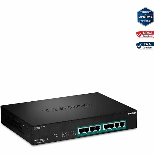 TRENDnet TPE-TG80F 8-Port Gigabit Full Power PoE+ Switch
