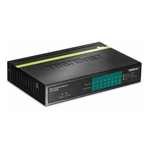 TRENDnet TPE-TG80g 8-Port Gigabit PoE+ Switch, 16 Gbps