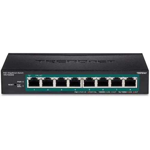 TRENDnet TPE-TG82ES 8-Port Gigabit EdgeSmart PoE+ Switch, 16Gbps