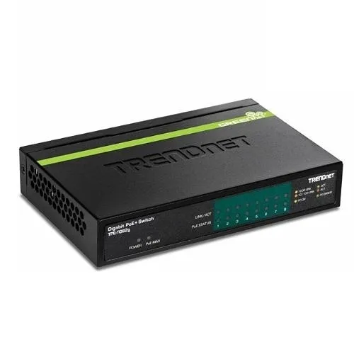 TRENDnet TPE-TG82G 8-Port Gigabit PoE Switch, 65W, 16Gbps