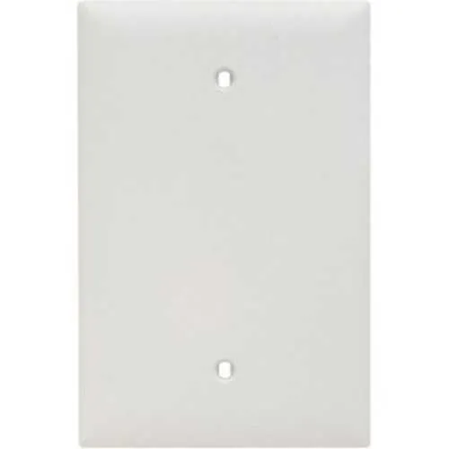 Pass & Seymour TPJ13W Trademaster 1-Gang Oversized Blank Wall Plate, White