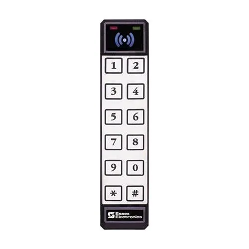 Essex TPX-26S T-Prox Narrow HID Proximity Reader with Wiegand Keypad, Stainless Overlay