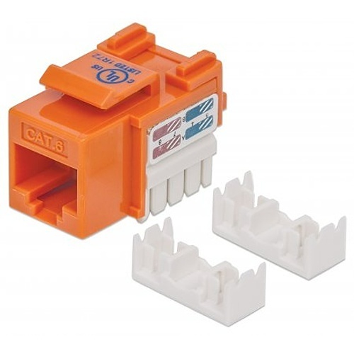 Intellinet 210775 CAT5e Keystone Jack, Orange