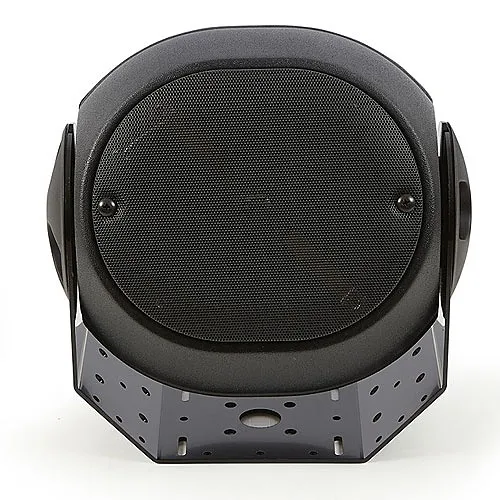 Leon TR60-70V-BLK Terra Outdoor Speaker with 6.5" ACAD Cast Frame Woofer, Co-Axially Mounted Titanium .75" Dome Tweeter, 70V, Pair, Black