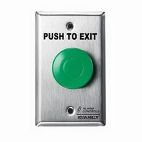 Alarm Controls TS-14RDG Request to Exit Station with Pneumatic Timer and Red Mushroom Push Button