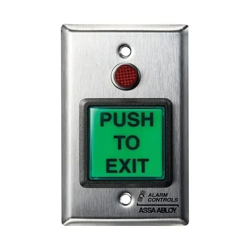 Alarm Controls TS-2TENTER Request to Exit Station with Button Labeled "PUSH TO ENTER"