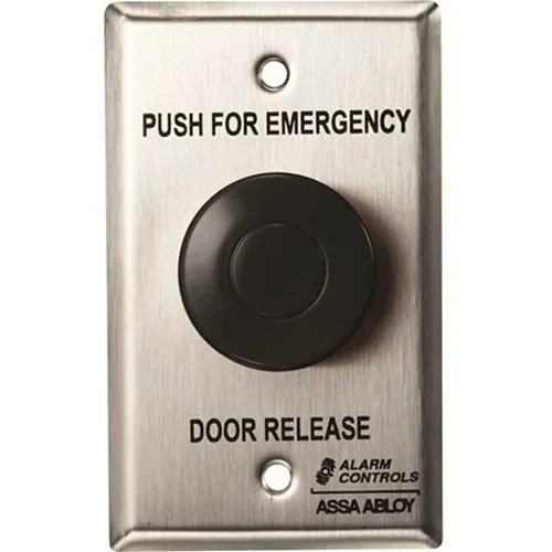 Alarm Controls TS-32B Emergency Door Release Wallplate 1.5' Black