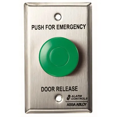 Alarm Controls TS-32G Emergency Door Release, Single Gang, Wallplate