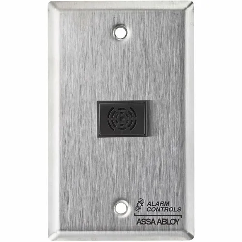 Alarm Controls TS-34 Audible Buzzer Station for Mounting on Single Gang or Narrow Wall Plate, Stainless-Steel Finish
