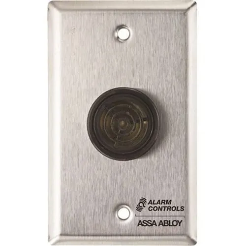 Alarm Controls TS-41 Sonalert Mounted Wall Buzzer, Single Gang, Stainless Steel