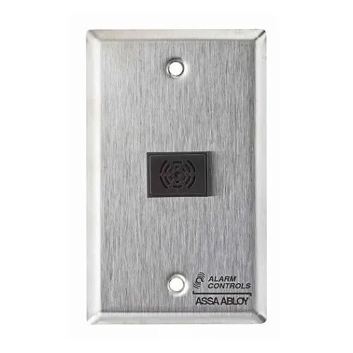Alarm Controls TS-42 Single Gang Plate with Sounder, Stainless Steel