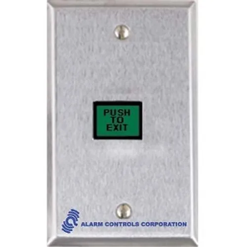 Alarm Controls TS-7R Request to Exit Station, Push Button, Labeled "Push to Exit"