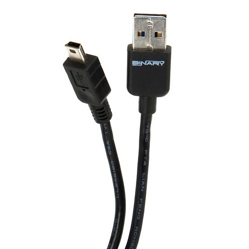 Binary B-USB2-AMINIB-4M USB 2.0 Reversible A Male to Mini B Male Cable, 13.12' (4m)