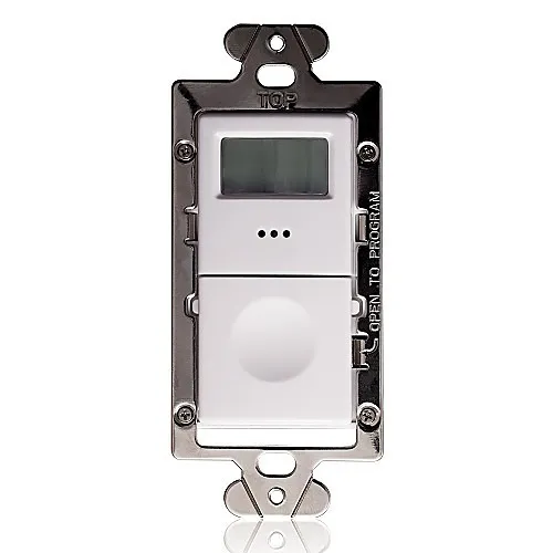 Leviton TS300-DW Timer Switch, Digital, Programmable, 120-277V, White