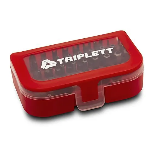 Triplett TSBK-001 Professional 32 Piece Industrial Grade Metal Bit Kit: Phillips Tamper, Torx Tamper, Hex Tamper, and Spanner Bits