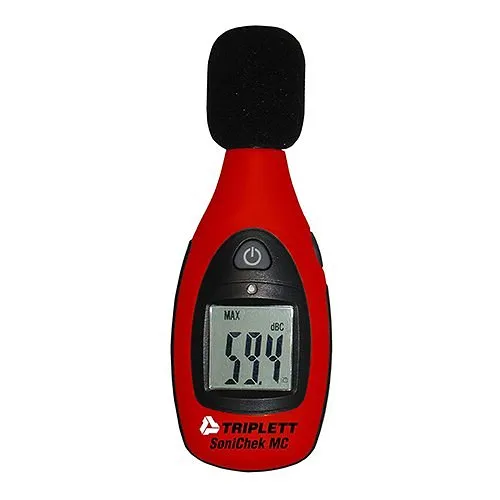 Triplett TSC-MC1 Sonichek Pocket Size Sound Level Meter 40 to 130Db Measurement Range, 31.5 to 8Khz Bandwidth