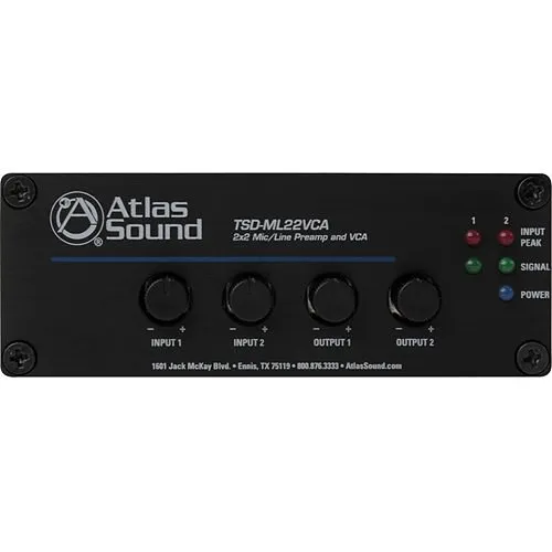 AtlasIED TSD-ML22VCA Input Output Mic Line Preamp and Voltage Controlled Amplifier