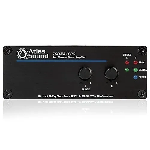 AtlasIED TSD-PA122G 2-Channel Power Amplifier, 12W at Ohms