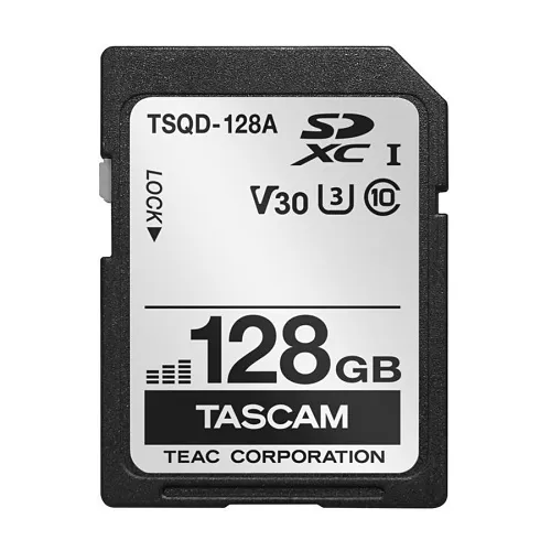 TASCAM TSQD-128A Verified SDXC Card for TASCAM Products, 128GB