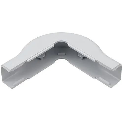 HellermannTyton TSR1W-29-1 Cable Duct Cover, 3/4" External Corner Cover, 1" Bend Radius, PVC, 1-Bag, White