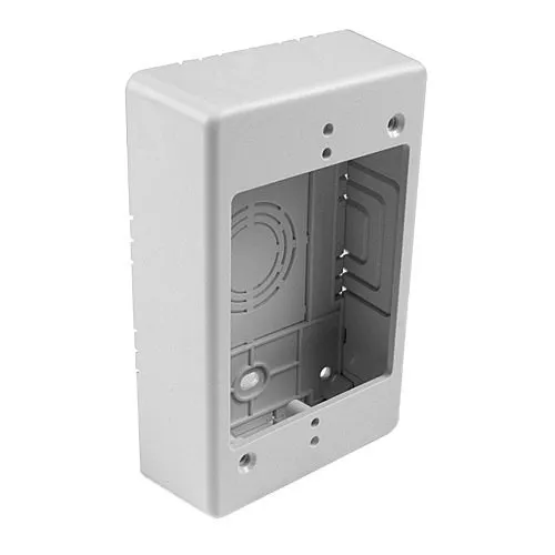 HellermannTyton TSRW-JB1 Single Gang Junction Box, 1.25" Deep, PVC, White