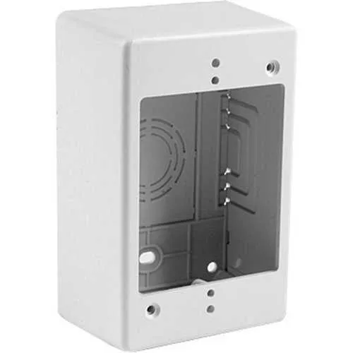 HellermannTyton TSRW-JB2 Single Gang Junction Box, 2" Deep, PVC, White