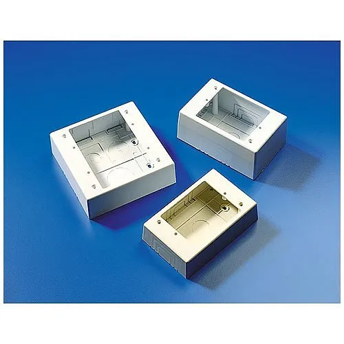 HellermannTyton TSRW-JB3 Single Gang Junction Box, 2.77" Deep, PVC, White