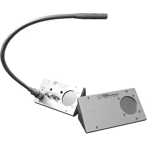 Alpha TTU-3-X Counter Mount Intercom with 15VDC Power Supply and Removable Microphone, 15VDC, Full Duplex Communication