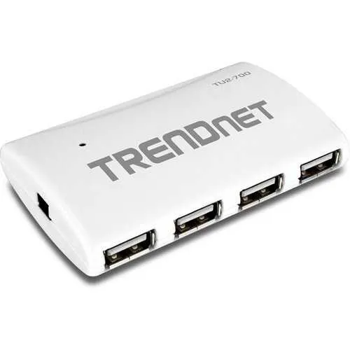 TRENDnet TU2-700 7-Port USB Hub, 480 Mbps, White
