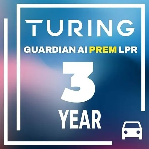 Turing Video TV-GAPREMLPR3Y  Premium Vehicle Analytics License, Includes Guardian AI General License Subscription, Supported on Turing LPR Camera (TPMMB4AV8L) and Axis LPR Camera, 3-Year