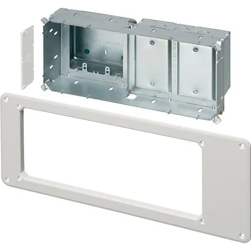 Arlington TVBS613 Steel Recessed TV Box for Power and Low Voltage, 4-Gang, White