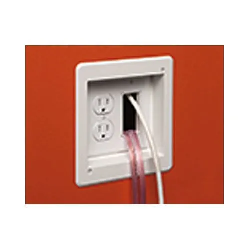 Arlington TVBU505BL Two-Gang Recessed TV Box For Power And Low Voltage, Black