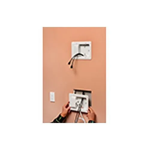 Arlington TVL508 Low Profile TV Box for Shallow Wall Depths, 5 in x 8 in Box, Plastic, White