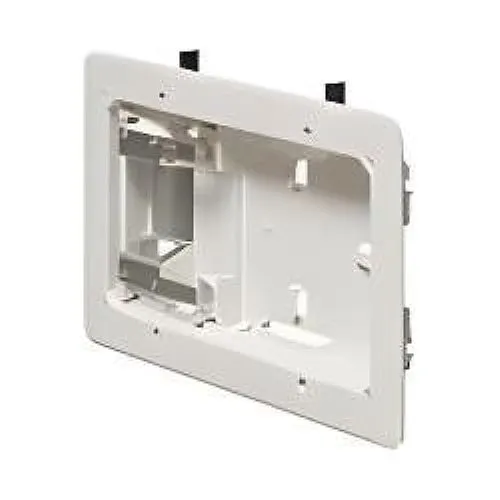 Arlington TVL508S Low Profile TV Box with Steel Back Box, 5x8", White