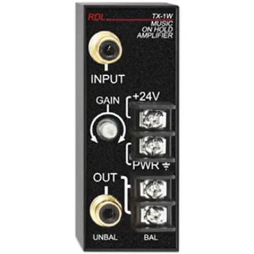 RDL TX-1W Music on Hold Amplifier, 1W