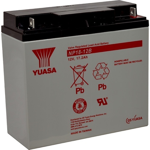 Yuasa NP18-12B 12V, 17.2Ah Rechargeable SLA Battery