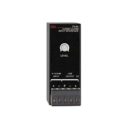 RDL TX-8A Ohm/8 Ohm Input Interface, Converts an Amplifier Output to Line Level