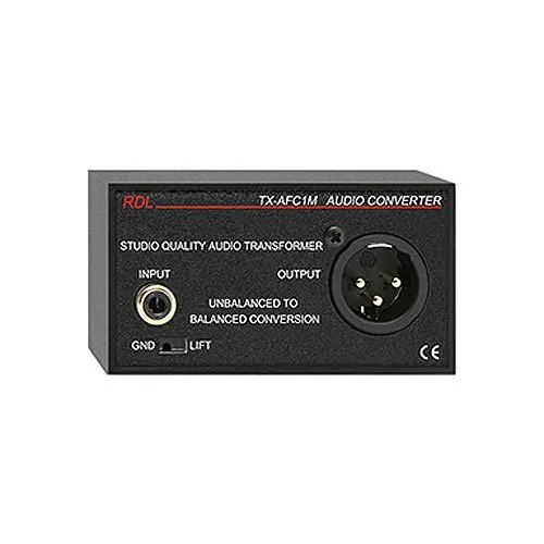 RDL TX-AFC1M Unbalanced to Balanced Audio Transformer, RCA and XLR Compatible