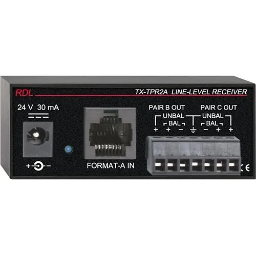 RDL TX-TPR2A Active Two-Pair Receiver, Twisted Pair Format-A