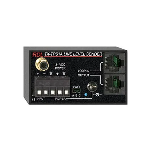 RDL TX-TPS1A Active Single-Pair Sender, Twisted Pair Format-A, Balanced Line Input