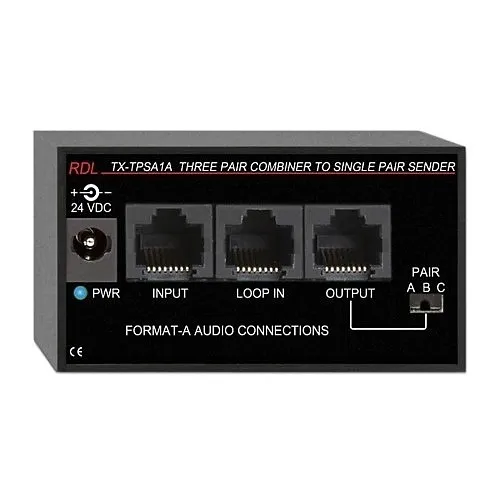 RDL TX-TPSA1A TX Series Three-Pair Combiner to Single-Pair Sender