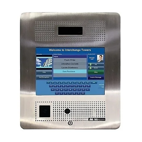 Mircom TX3-TOUCH-F15-E 15" Flush Mount Touch Screen Voice Entry Panel