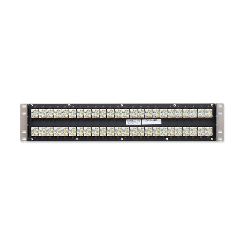 Belden AX103256 10GX KeyConnect 48-Port Patch Panel, 2U RMS, Titanium
