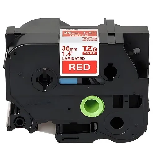 Brother TZE465-Label Makers and Accessory, 1.4"ch 26.2' - White/Red