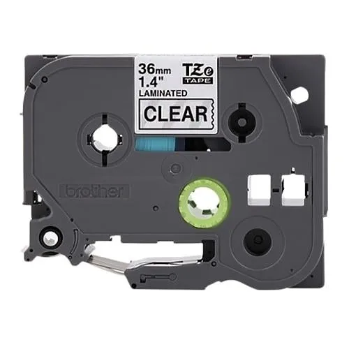 Brother TZEM65 1.4" x 26.2', White on Clear