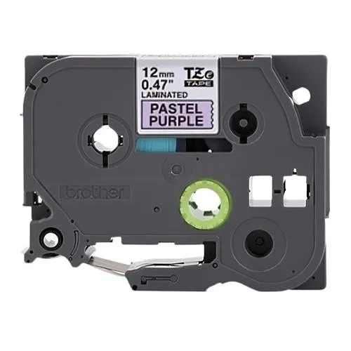 Brother TZEMQF31 0.47" x 26.2', White on Purple